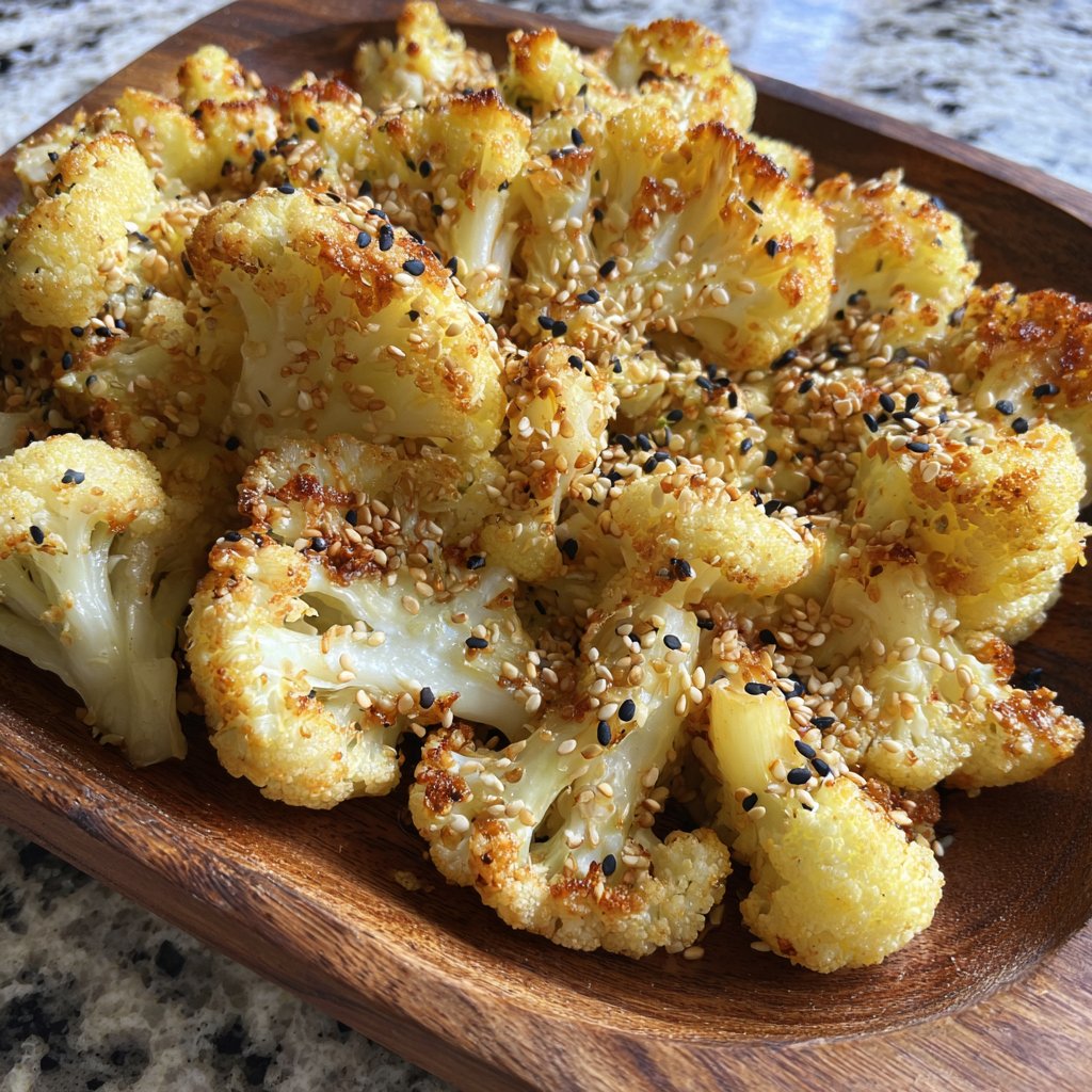 Blumenkohl mit Sesam aus dem Ofen