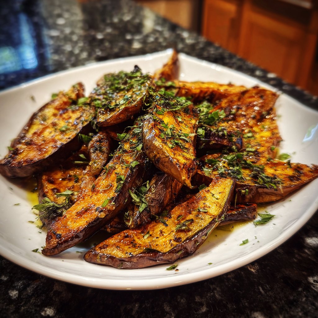 Auberginen mediterran gebraten