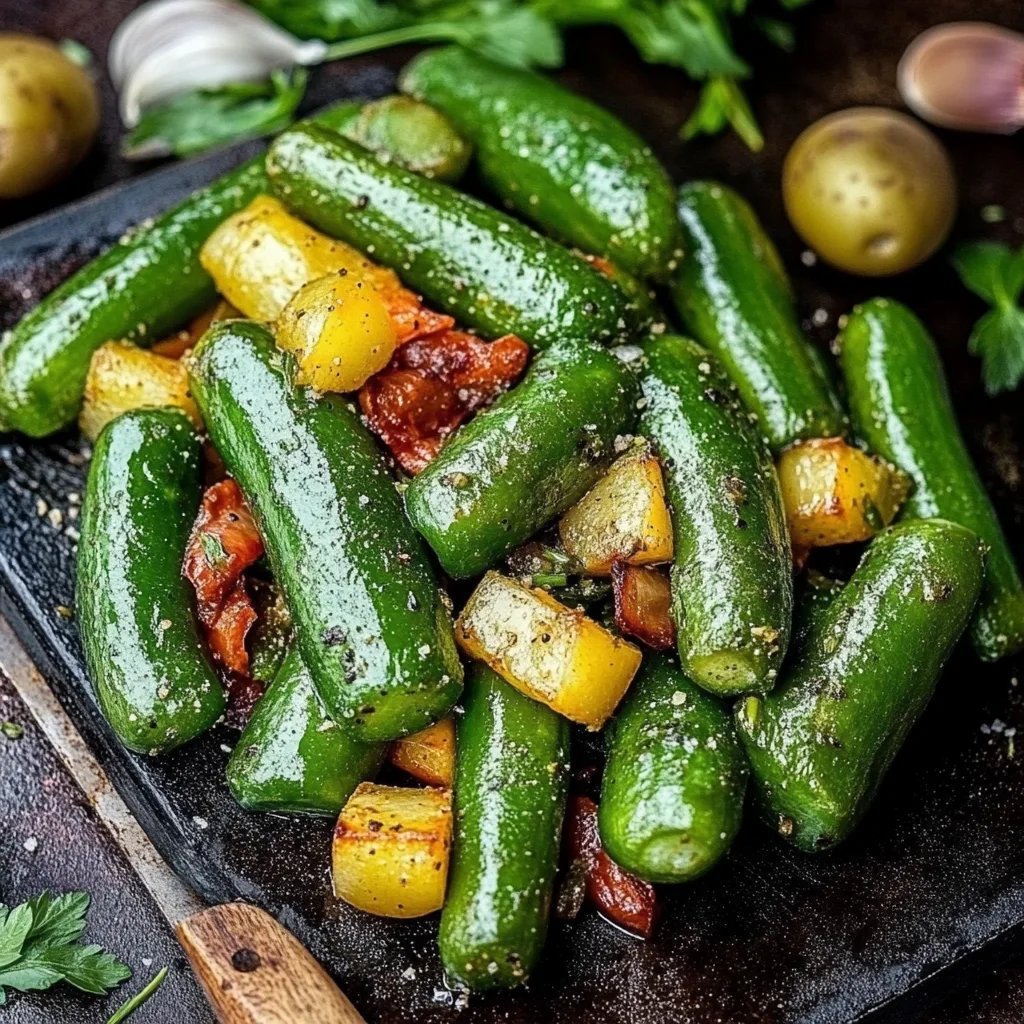 Kartoffeln und Grüne Bohnen
