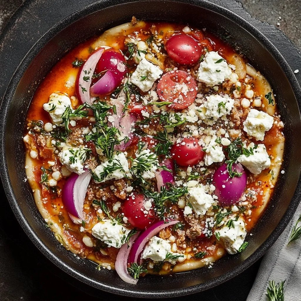 Griechische Kritharaki-Pfanne