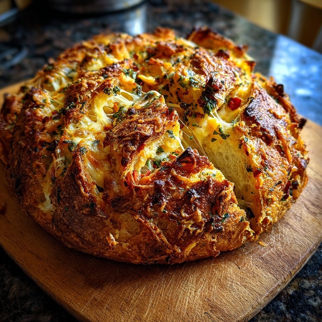 Zupfbrot Mit Käse Und Kräutern
