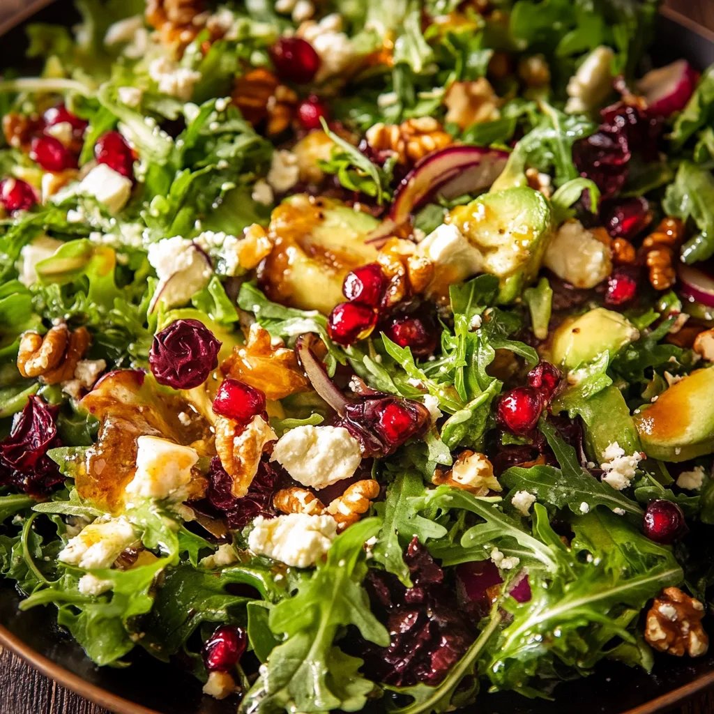 Weihnachtsalat mit Honig-Senf-Dressing