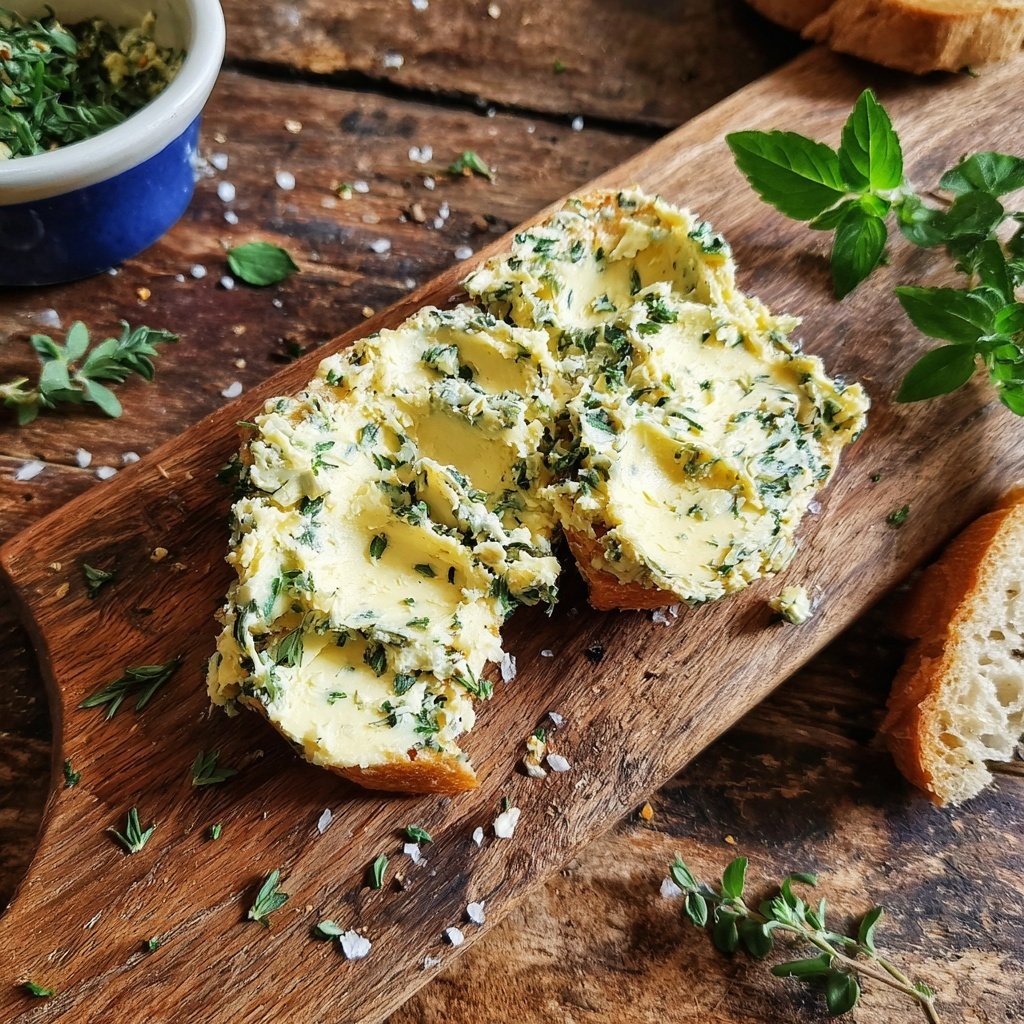 Kräuterbutter Mit Frischen Gartenkräutern