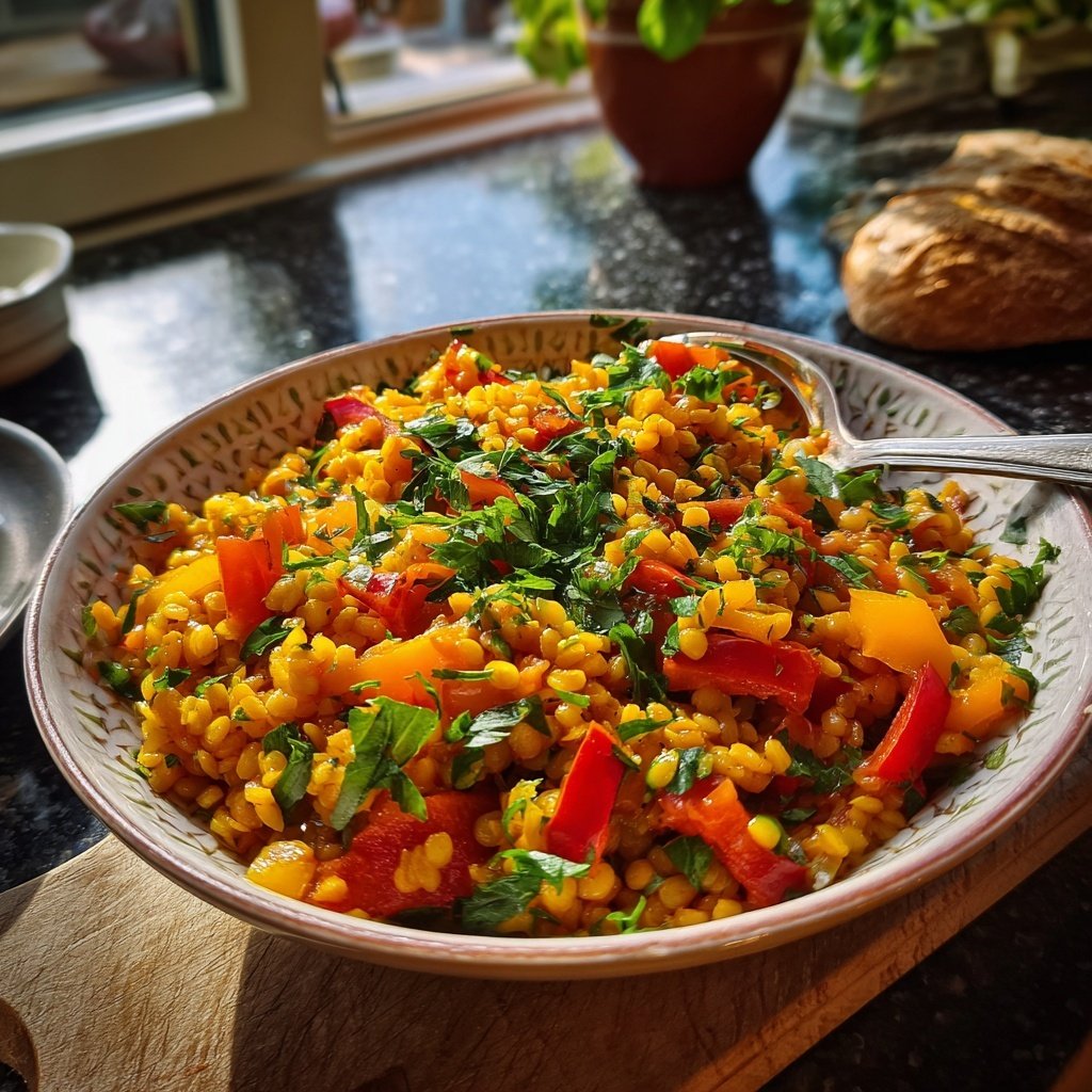 Linsensalat Mit Paprika Zum Grillen