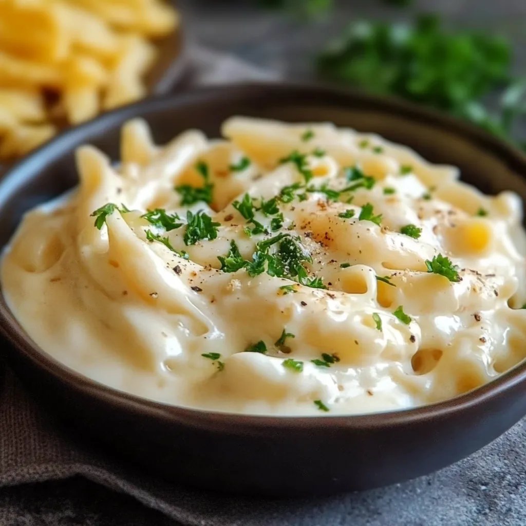 Nudeln in Käse Sahne Soße