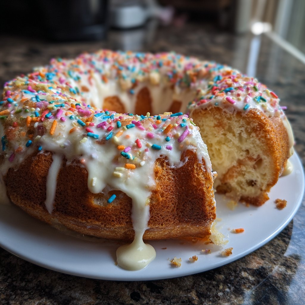 Geburtstagskuchen mit Streuseln