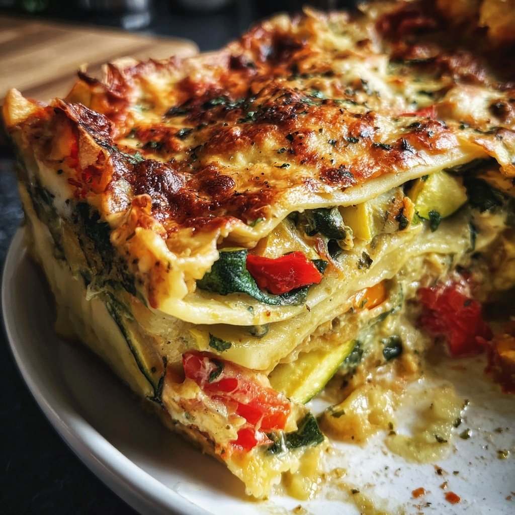 Vegetarische Lasagne mit Gemüse