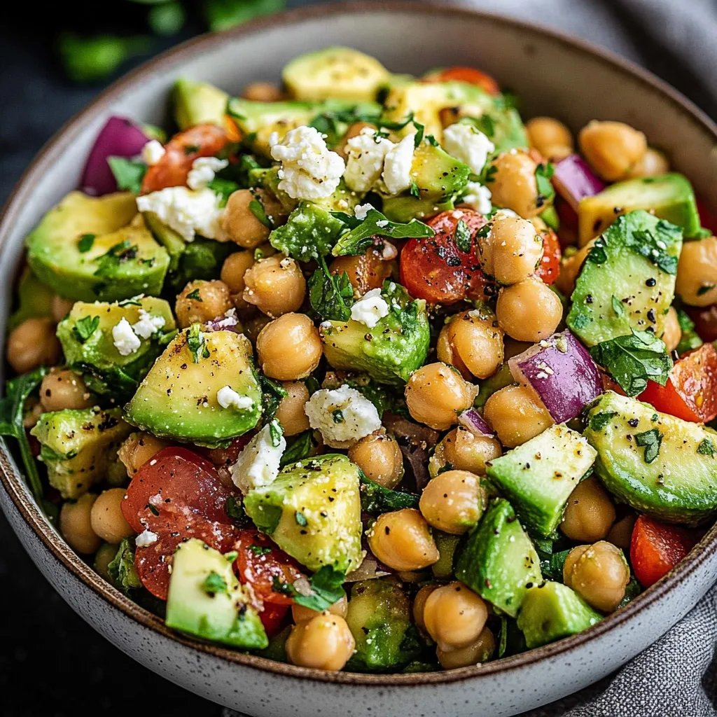 Kichererbsen Feta Avocado Salat