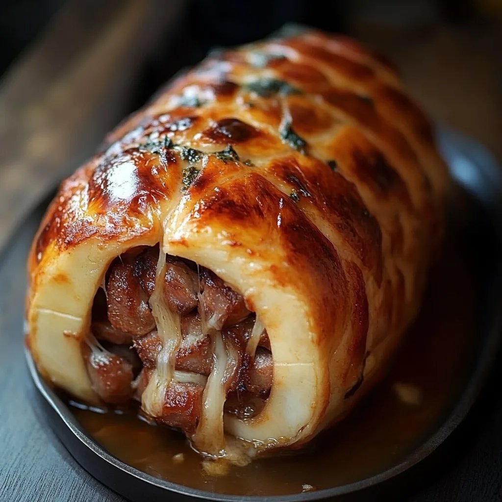 Hackfleisch-Käse-Rolle